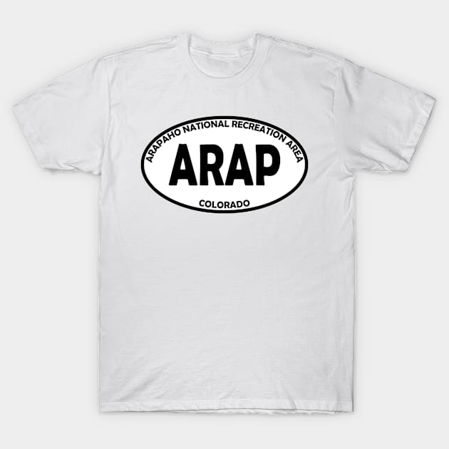 Arapaho National Recreation Area oval T-Shirt by nylebuss